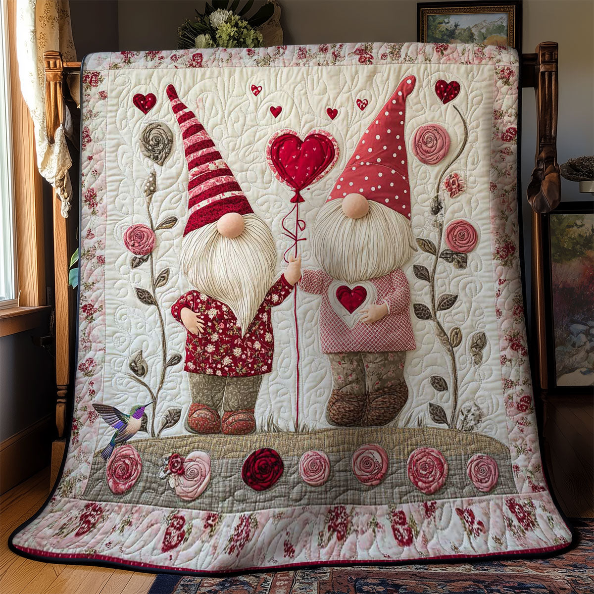 Gnome In Love WN0412021CL Quilt