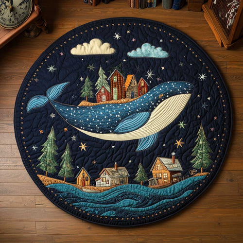 Whale Village WN2403124CL Quilted Round Mat