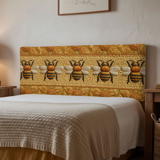 Sunlit Bees CP2612024CL Quilted Headboard Slipcover
