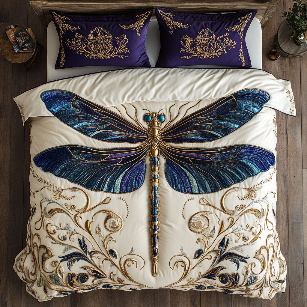 Ivory Dragonfly CW0909037CL Duvet Cover Set