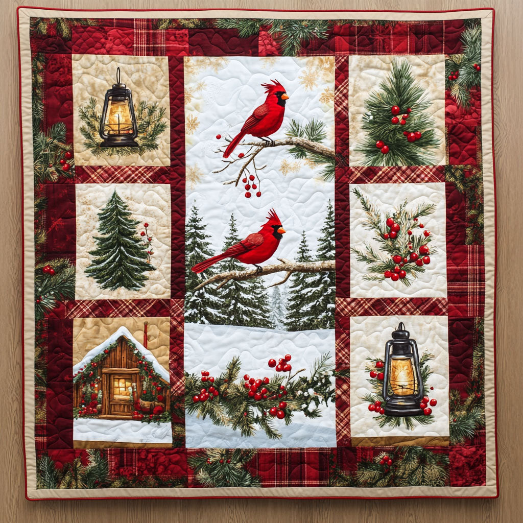 Winter Bless Cardinal WN0711063CL Quilt