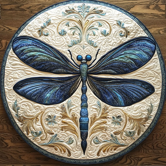 Mystic Dragonfly CW1505132CL Quilted Round Mat