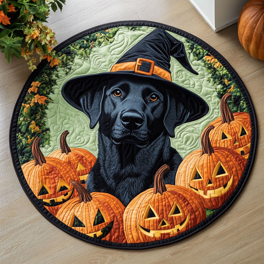 Dog Pumpkin CW1807048CL Quilted Round Mat