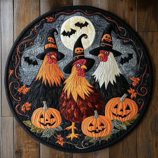 Cackle And Crows WY0108088CL Quilted Round Mat