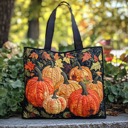 Golden Pumpkin WN2409024CL Quilted Tote Bag