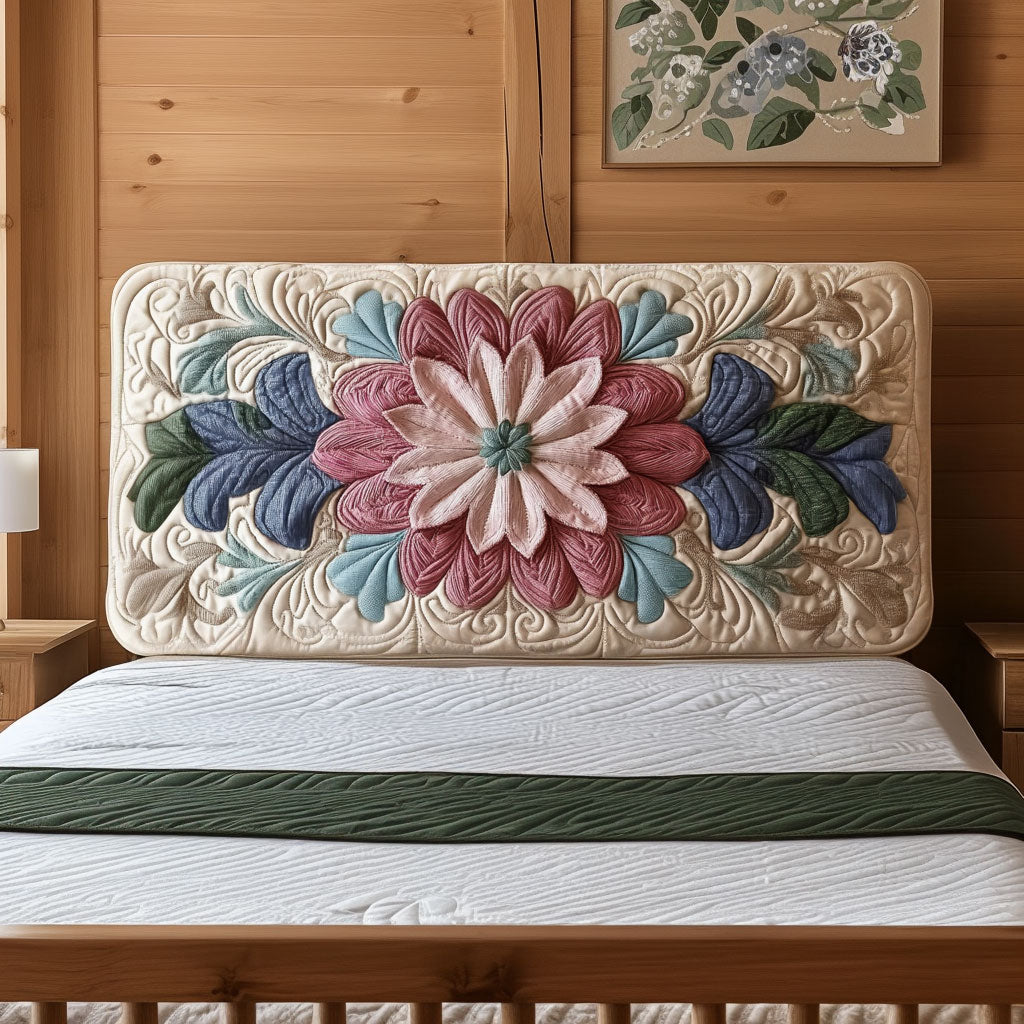 Blossom Flower QA2412015CL Quilted Headboard Slipcover