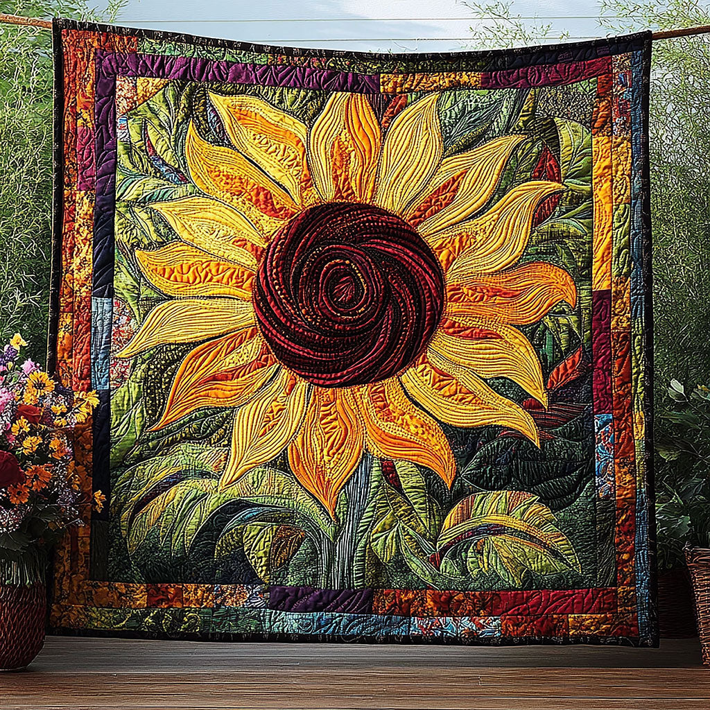 Sunflower Blooming WX2101044CL Quilt