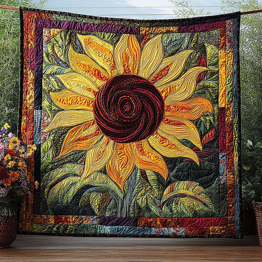 Sunflower Blooming WX2101044CL Quilt