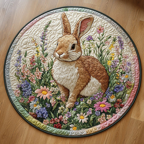 Spring Bunny CW1001083CL Quilted Round Mat