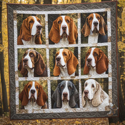 Basset Hound Faces WN2910047CL Quilt