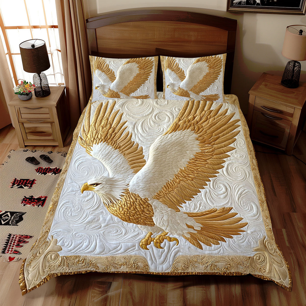 Fierce White Eagle WJ3012029CL Duvet Cover Set