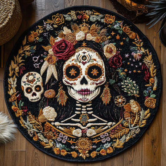 Eternal Muertos Muse WN1205011CL Quilted Round Mat