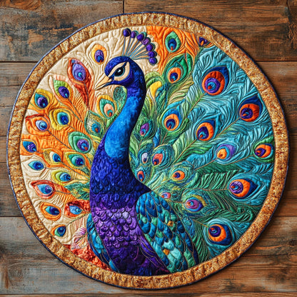 Glamour Peacock CM2605001CL Quilted Round Mat