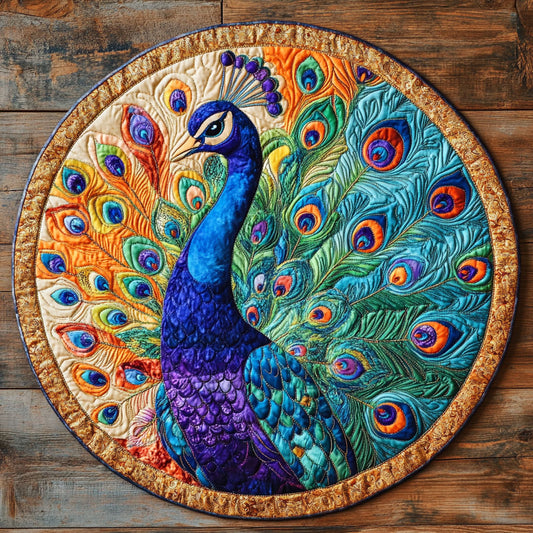 Glamour Peacock CM2605001CL Quilted Round Mat