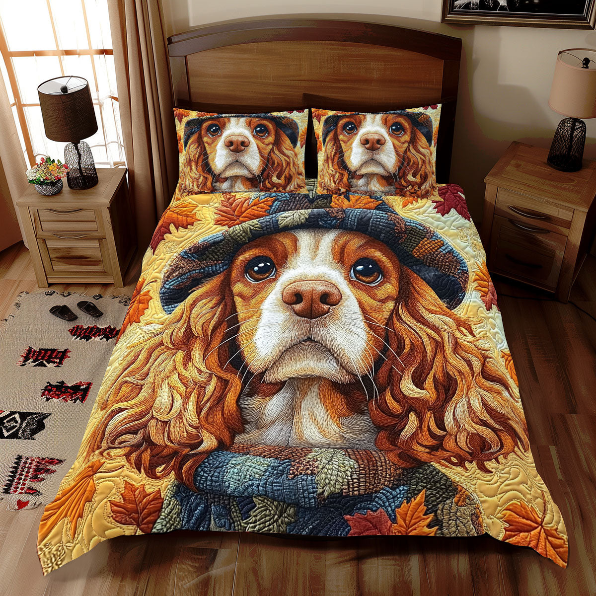 Cocker Spaniel Autumn WX1112062CL Duvet Cover Set