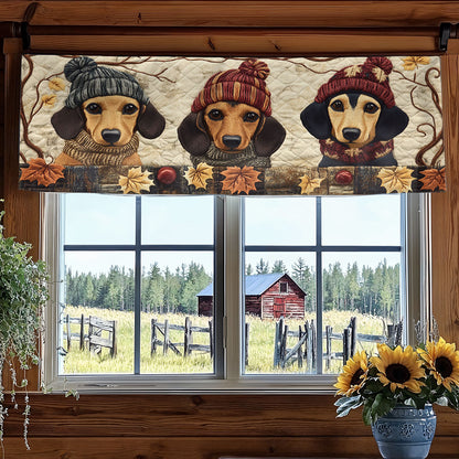 Chilly Day Dachshund WN2907022CL Quilted Valance