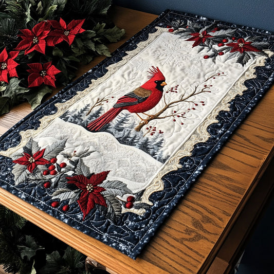 Cardinal Bird WJ0811038CL Quilted Table Runner