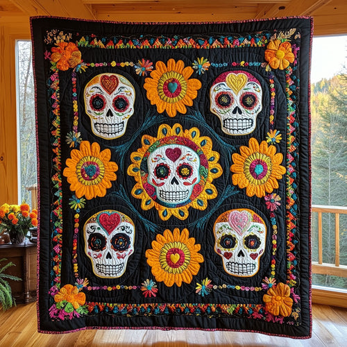 Blooming Skull CP0508037CL Quilt