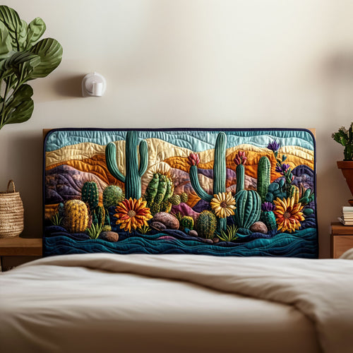 Desert Bloom Cactus KL0201037CL Quilted Headboard Slipcover