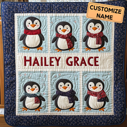 Frosty Friends CP2607025CL Personalized Baby Quilt