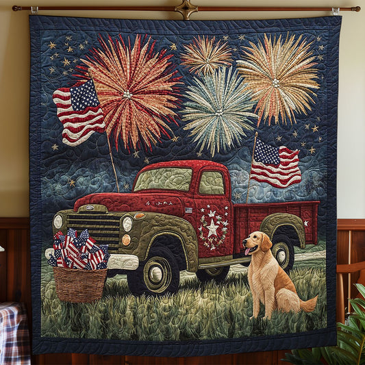 Golden Red Truck CW2504043CL Quilt