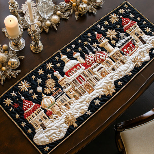 Golden Frost Palace CP1806022CL Quilted Table Runner