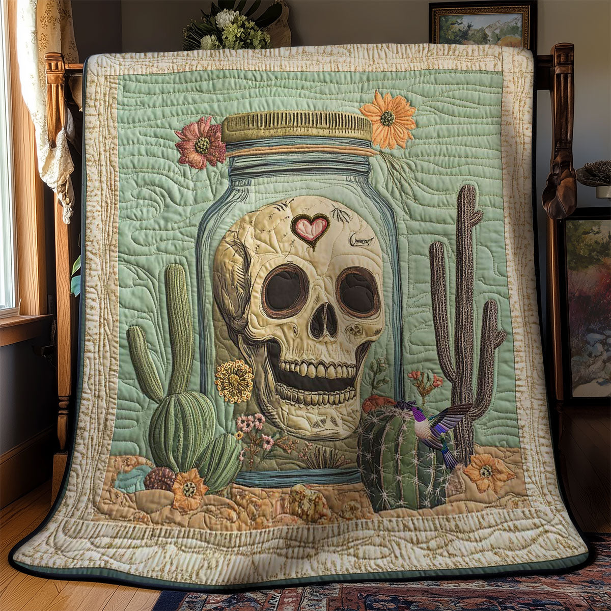 Cactus Skull Jar WN2711030CL Quilt