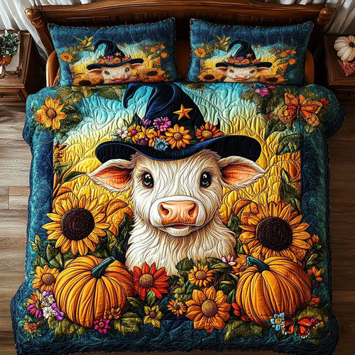 Harvest Halloween Cow WY0707065CL Duvet Cover Set