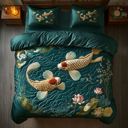 Koi Fish Embrace WN2107017CL Duvet Cover Set