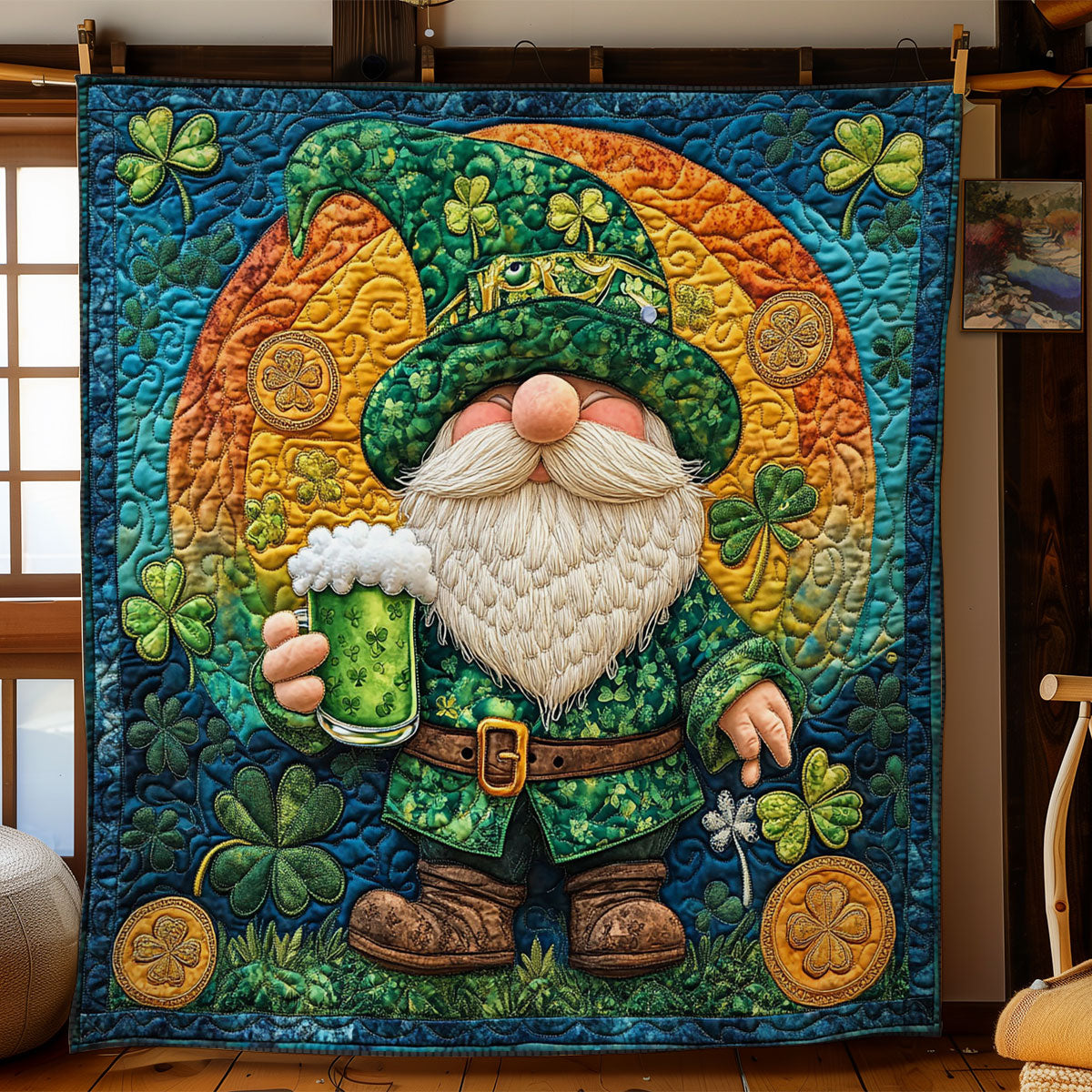 Jolly Green Gnome WN1407032CL Quilt
