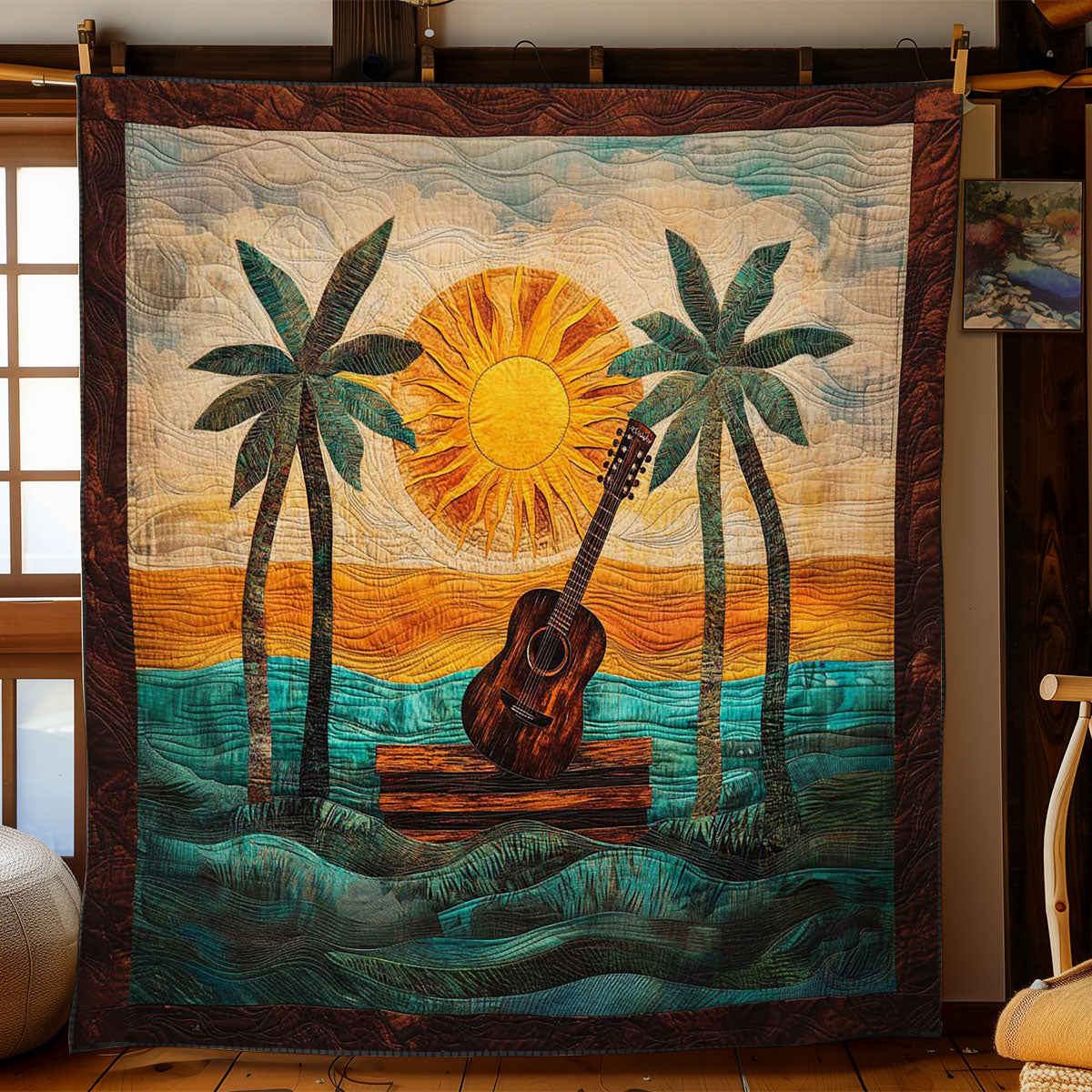 Beachfire Guitar Nights WN1004013CL Quilt