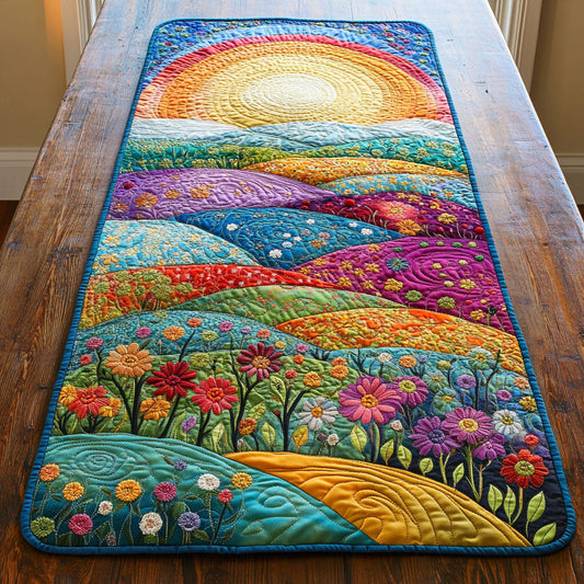 Flower Hill WJ2904022CL Quilted Table Runner