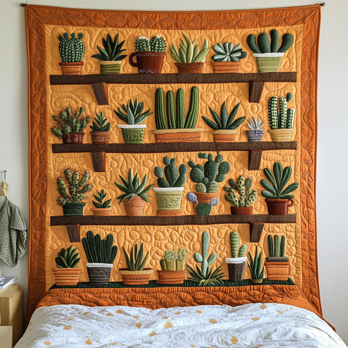 Succulents In Pots XR2412011CL Quilt