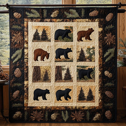 Bears And Pines Lodge WY1308026CL Quilt
