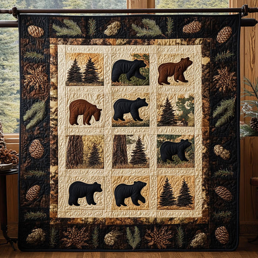 Bears And Pines Lodge WY1308026CL Quilt