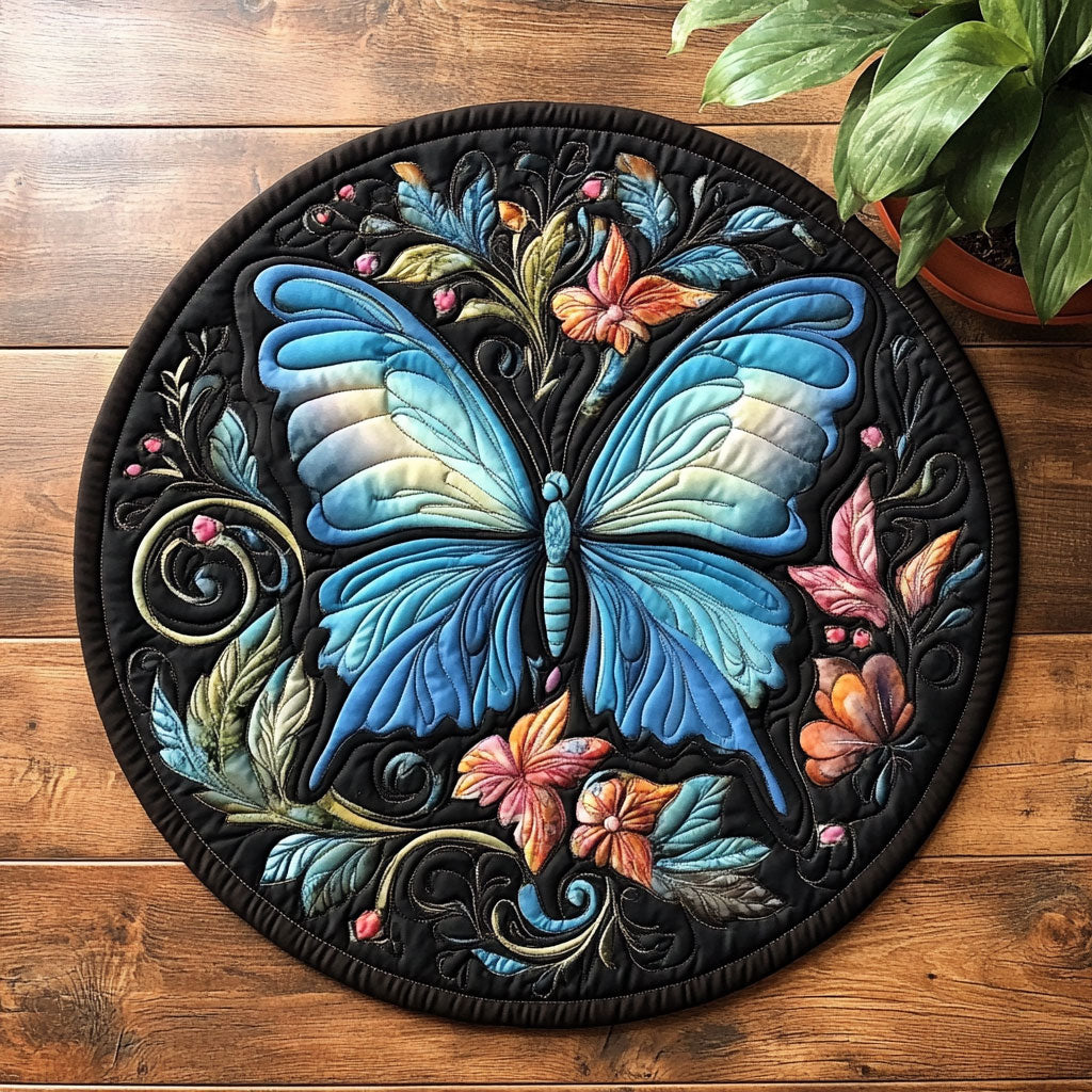 Mystic Butterfly CW1705211CL Quilted Round Mat