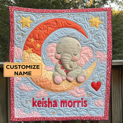Dreamy Ears CP1807021CL Personalized Baby Quilt