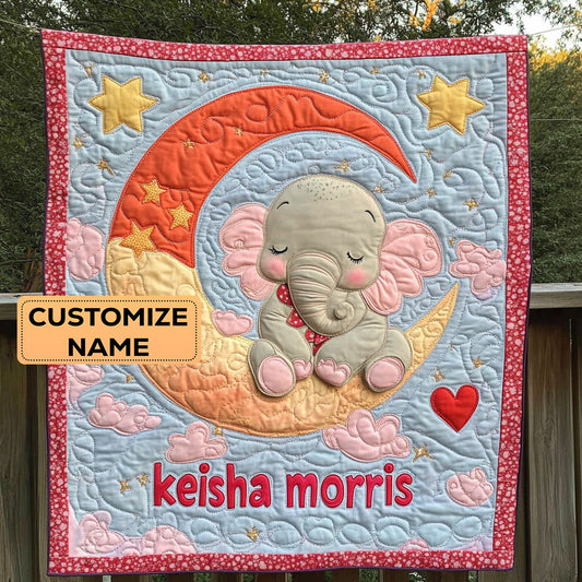 Dreamy Ears CP1807021CL Personalized Baby Quilt