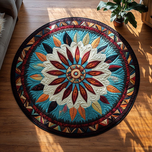 Starburst Petal CW0909022CL Quilted Round Mat