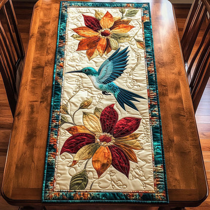 Charming Hummingbird WX0606009CL Quilted Table Runner