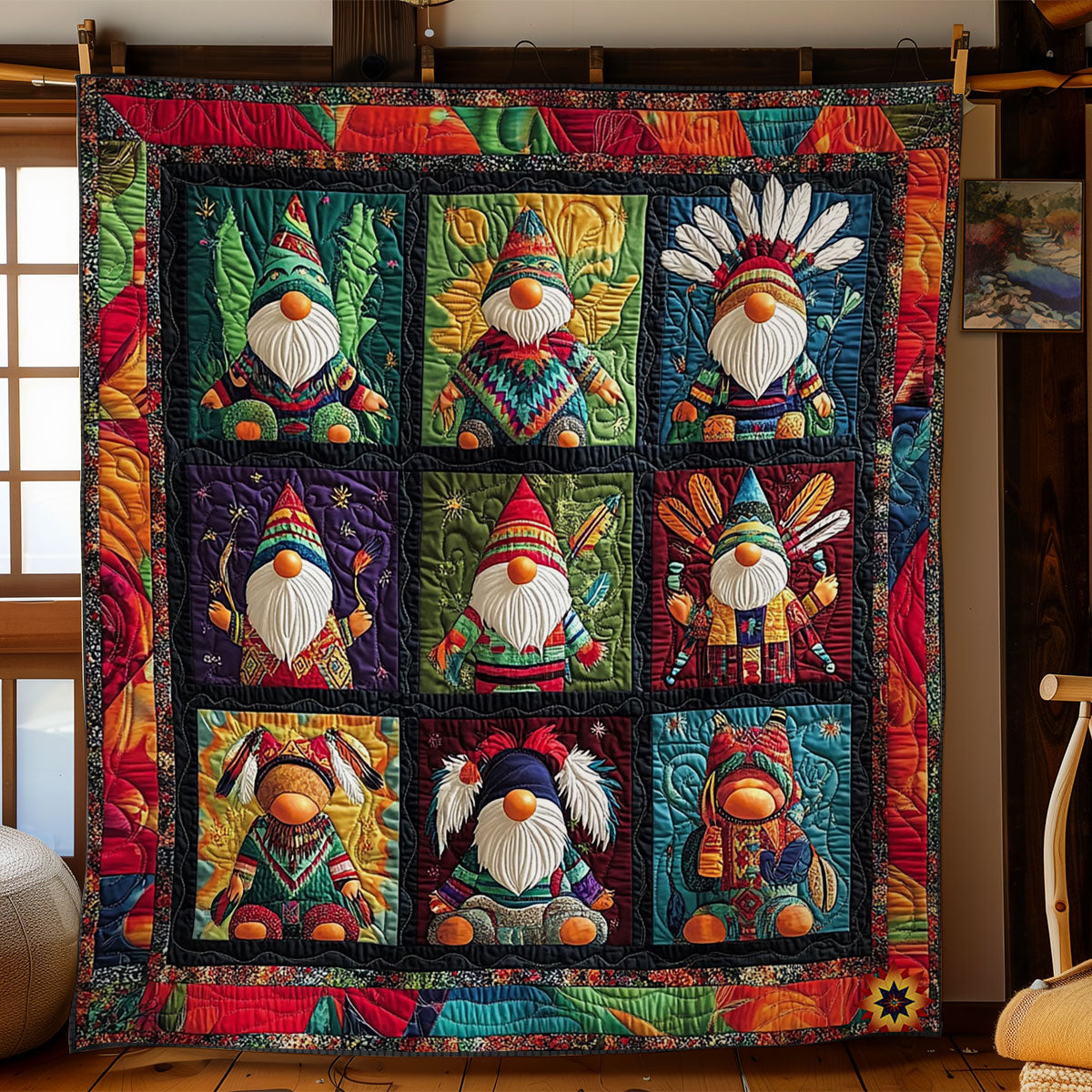 Native American Gnome WY2012054CL Quilt