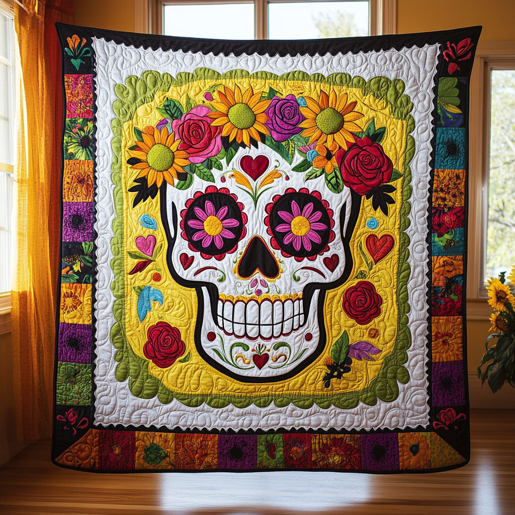 Floral Skull CW1208066CL Quilt