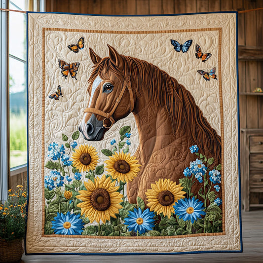 Floral Horse CW1906023CL Quilt
