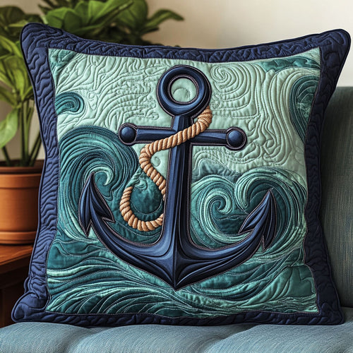 Nautical Anchor CW2406035CL Quilt Pillow Case