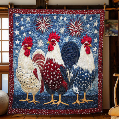 Patriotic Memorial Day Rooster WN0204027CL Quilt