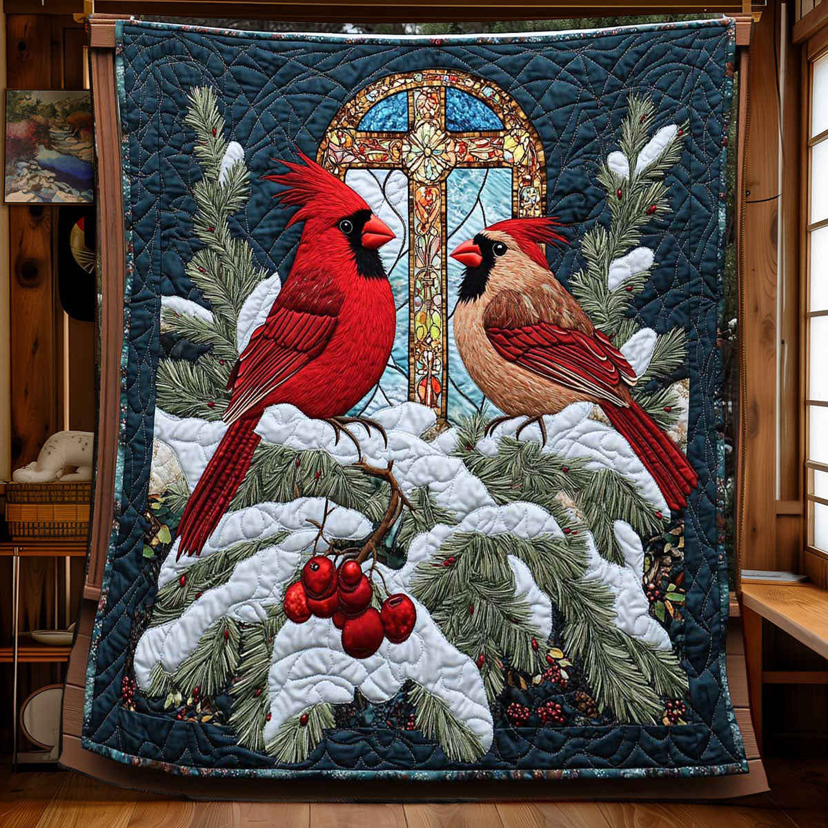 Heaven Couple Cardinal WP1902008CL Quilt
