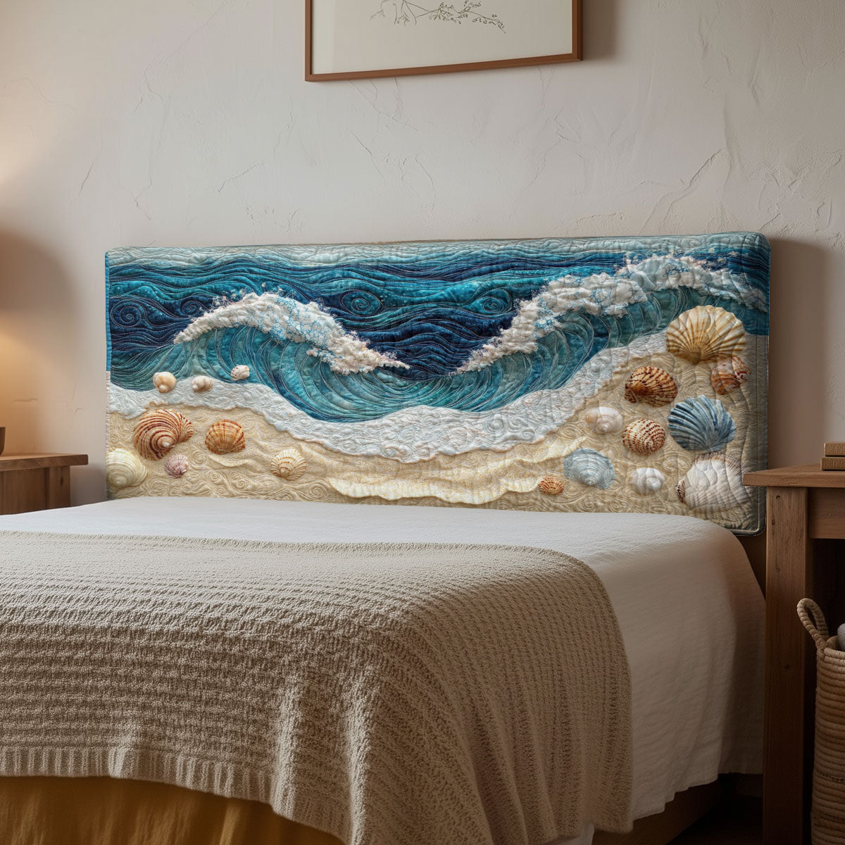 Beach Waves CP1112068CL Quilted Headboard Slipcover