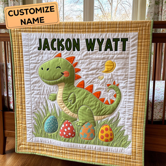 Roary The Gentle Rex CP0108049CL Personalized Baby Quilt