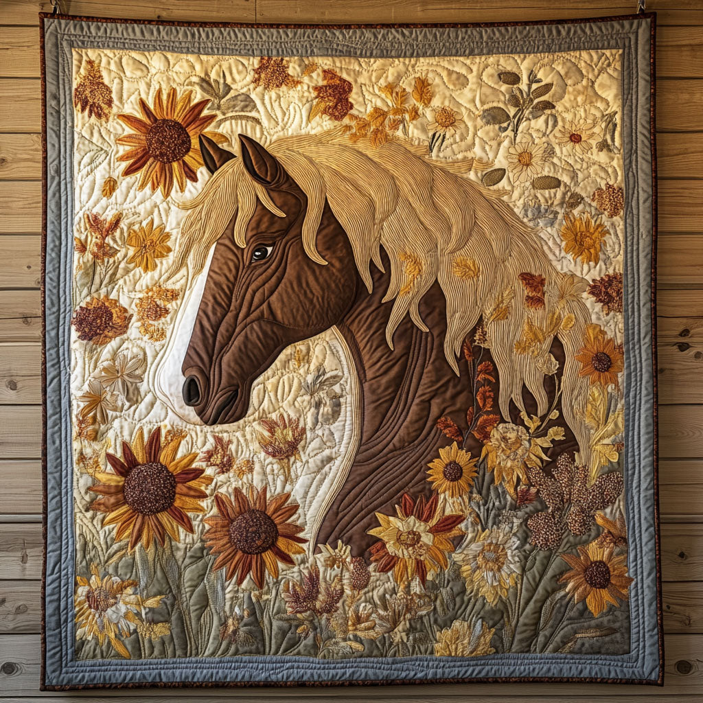 Floral Horse CW1706017CL Quilt