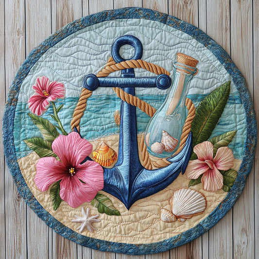 Anchor Beach CW2105327CL Quilted Round Mat